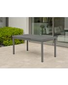 DANIA Gartentisch mit automatischer Verlängerung Anthrazitgrau - 160:210 x90x75 cm