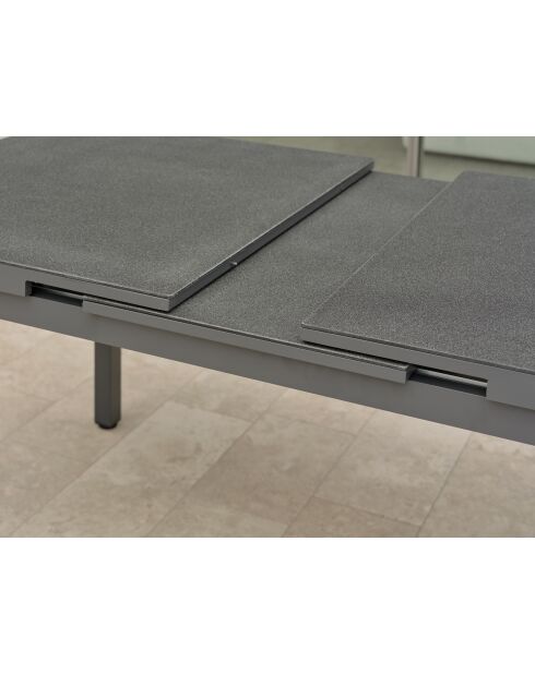 DANIA Gartentisch mit automatischer Verlängerung Anthrazitgrau - 160:210 x90x75 cm