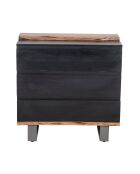 Acacia Black II zwart dressoir met 3 laden - 85x42x85 cm