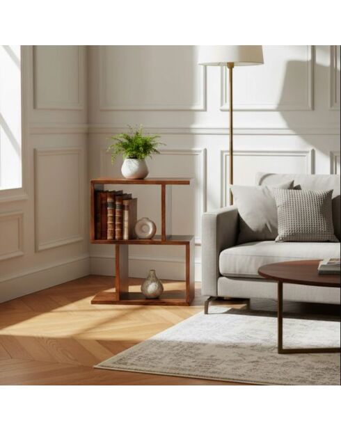 Bibliothèque Petit Bois de manguier Alan marron - 60x30x75 cm