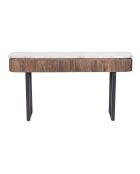 Consolle 2 cassetti con piano in marmo Manguier Kfir III marrone - 140x40x76 cm