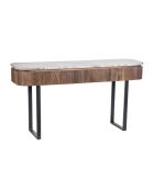 Consolle 2 cassetti con piano in marmo Manguier Kfir III marrone - 140x40x76 cm