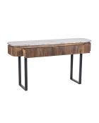 Consolle 2 cassetti con piano in marmo Manguier Kfir III marrone - 140x40x76 cm