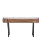 Consolle 2 cassetti con piano in marmo Manguier Kfir III marrone - 140x40x76 cm