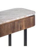 Consolle 2 cassetti con piano in marmo Manguier Kfir III marrone - 140x40x76 cm