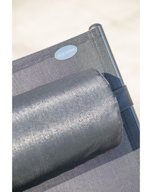 2 bains de soleil CL76 noirs - 170x67x30 cm