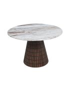 Runde Tischplatte Manguier Nogobo braune Marmorplatte - 120x120x76 cm