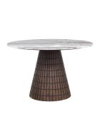 Runde Tischplatte Manguier Nogobo braune Marmorplatte - 120x120x76 cm