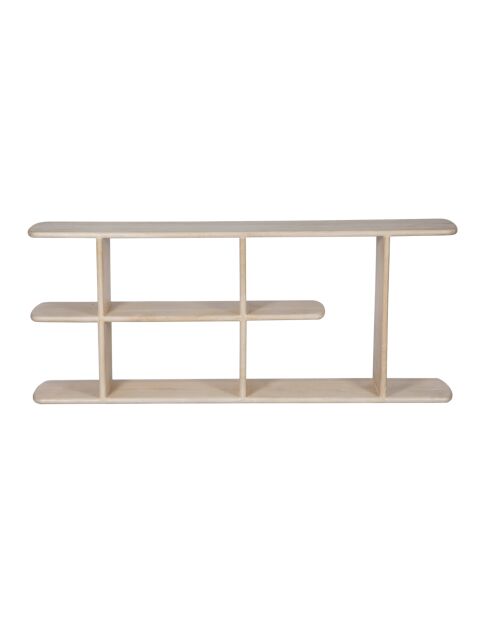 Etagère basse ouverte Ariel II beige - 170x28x70 cm