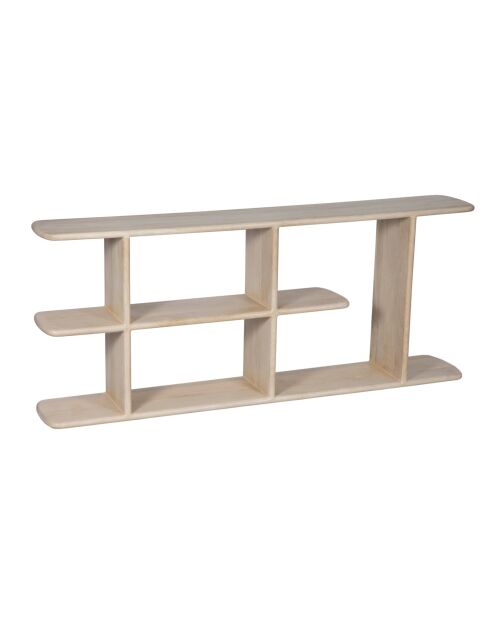 Etagère basse ouverte Ariel II beige - 170x28x70 cm