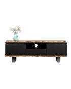 TV-Ständer 2 Türen 1 Schubladen Acacia Black II mehrfarbig - 145x45x50 cm