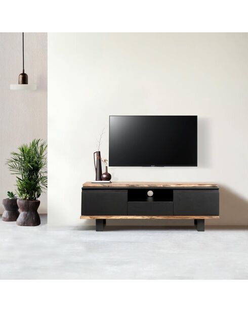Tv-meubel 2 deuren 1 laden Acacia Black II veelkleurig - 145x45x50 cm