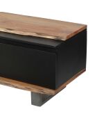 TV-Ständer 2 Türen 1 Schubladen Acacia Black II mehrfarbig - 145x45x50 cm