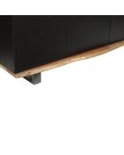 Anrichte Acacia Black II 4-türig schwarz - 200x42x72 cm