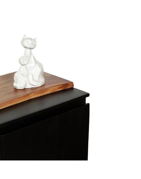 Anrichte Acacia Black II 4-türig schwarz - 200x42x72 cm