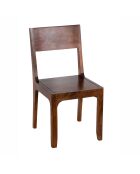 Chaise exotique marron Acacia Arad II marron - 43x50x85 cm