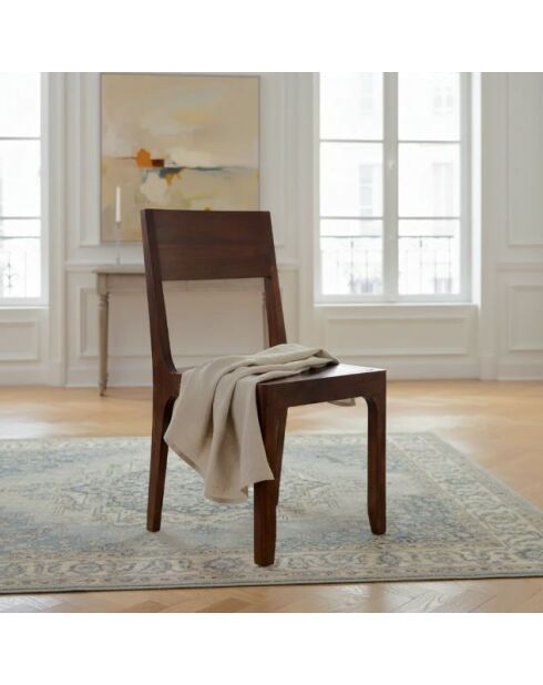 Chaise exotique marron Acacia Arad II marron - 43x50x85 cm