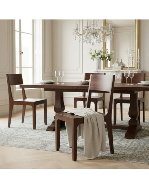 Chaise exotique marron Acacia Arad II marron - 43x50x85 cm