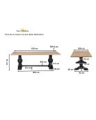 Kela rechteckiger Esstisch mehrfarbig - 220x100x76 cm