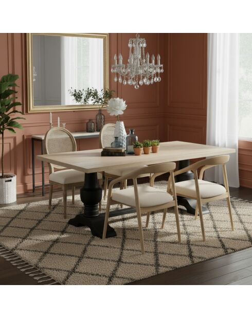 Kela rechteckiger Esstisch mehrfarbig - 220x100x76 cm