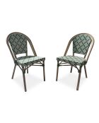 2 fauteuils de jardin BISTRO marron et vert