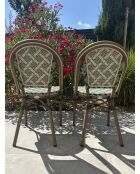 2 fauteuils de jardin BISTRO marron et vert