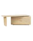 Ariel II beigefarbener TV-Ständer mit 2 Schubladen - 140x38x38 cm