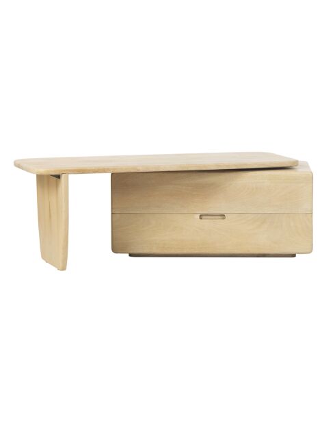 Ariel II beigefarbener TV-Ständer mit 2 Schubladen - 140x38x38 cm