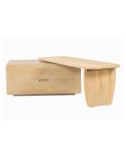 Ariel II beigefarbener TV-Ständer mit 2 Schubladen - 140x38x38 cm