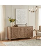 Acacia Punjab-II Anrichte mit 3 Türen, gelb/gold, 170 x 45 x 81 cm