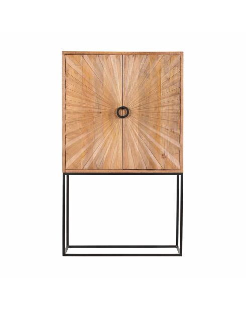 Manguier Solaris II beige uitgesneden hoog dressoir - 100x42x170 cm