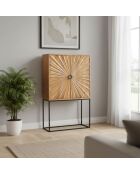 Manguier Solaris II beige uitgesneden hoog dressoir - 100x42x170 cm