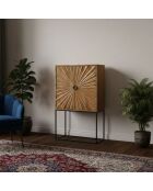 Manguier Solaris II beige uitgesneden hoog dressoir - 100x42x170 cm