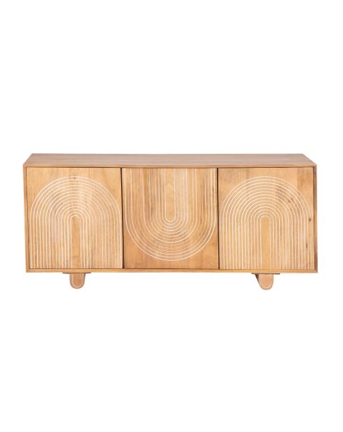 Eran beige dressoir met 3 deuren - 160x44x76 cm