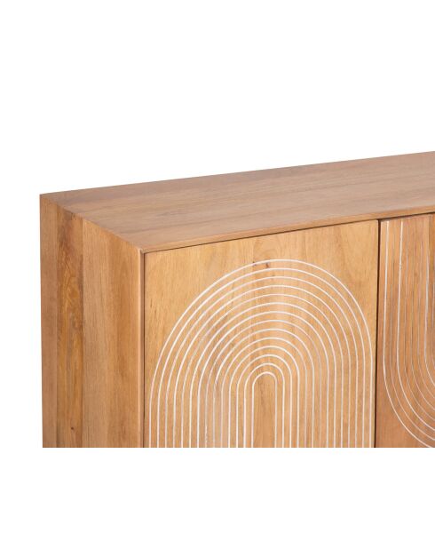 Eran beige dressoir met 3 deuren - 160x44x76 cm