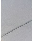 Mueble de jardín esquinero VALENCIA de 6 plazas en teca y aluminio blanco y gris