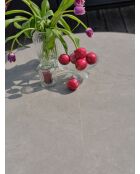 Salón de jardín bajo BIARRITZ de 5 plazas en aluminio y cuerda tejida negra y gris antracita