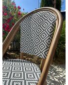 2 sillas de jardín BISTRO marrones y azules