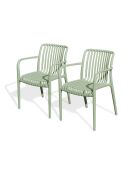 2 fauteuils de jardin TIAGO vert olive