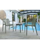 2 fauteuils de jardin TIAGO vert olive
