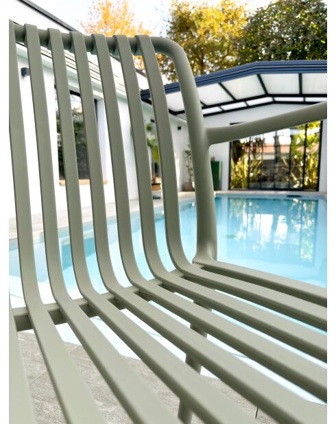 2 fauteuils de jardin TIAGO vert olive