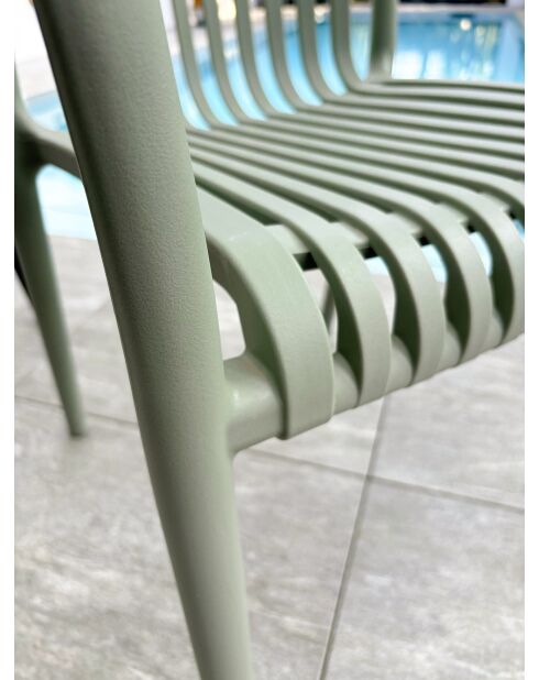 2 fauteuils de jardin TIAGO vert olive