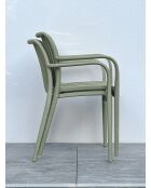 2 fauteuils de jardin TIAGO vert olive