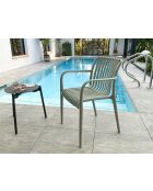 2 fauteuils de jardin TIAGO vert olive