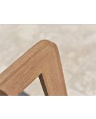 Salón de jardín bajo de 5 plazas DAVAO en aluminio imitación madera marrón y crudo