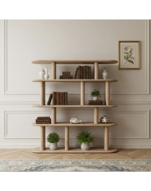 Etagère avec 4 etagère ouverte Brun Organic marron - 180x40x180 cm