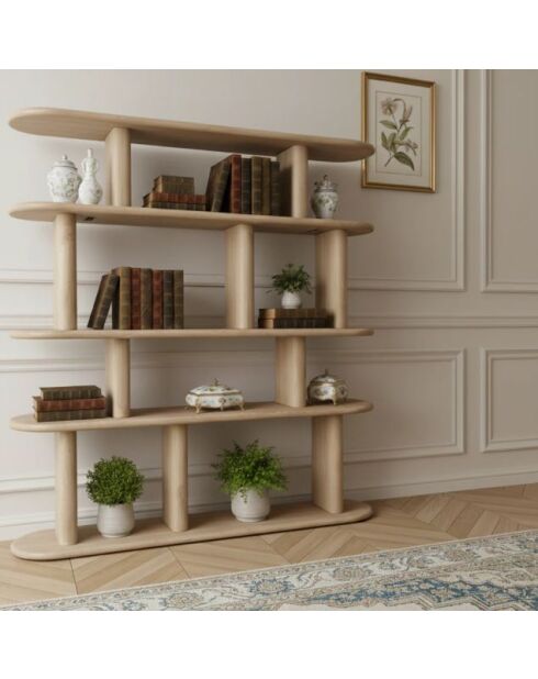 Etagère avec 4 etagère ouverte Brun Organic marron - 180x40x180 cm