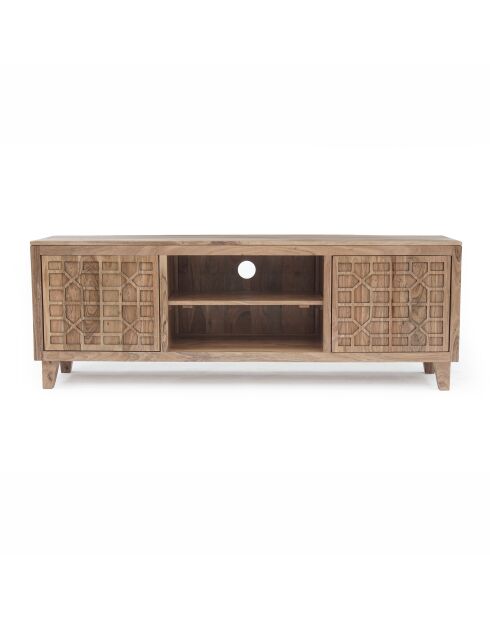 Acacia Punjab-II 2-türiger TV-Ständer gelb/gold - 170x40x60 cm