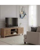 Acacia Punjab-II 2-türiger TV-Ständer gelb/gold - 170x40x60 cm