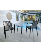 2 schwarze TIAGO Gartensessel